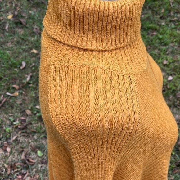 Time & Tru long sleeve sweater, turtle neck, long length, Fall Orange Color - Picture 5 of 10
